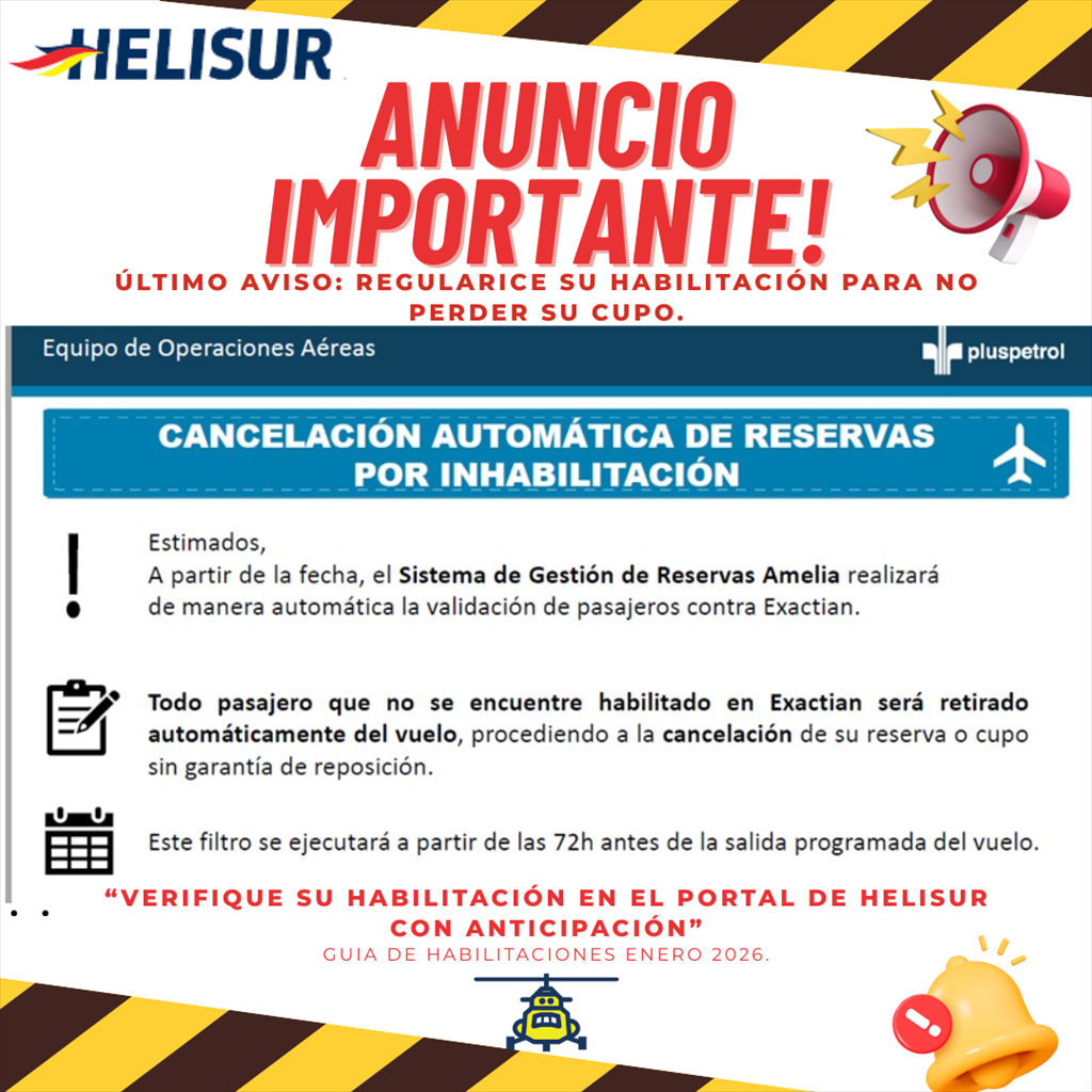 ANUNCIO IMPORTANTE PLUSPETROL - HABILITACIÓN - CUPOS